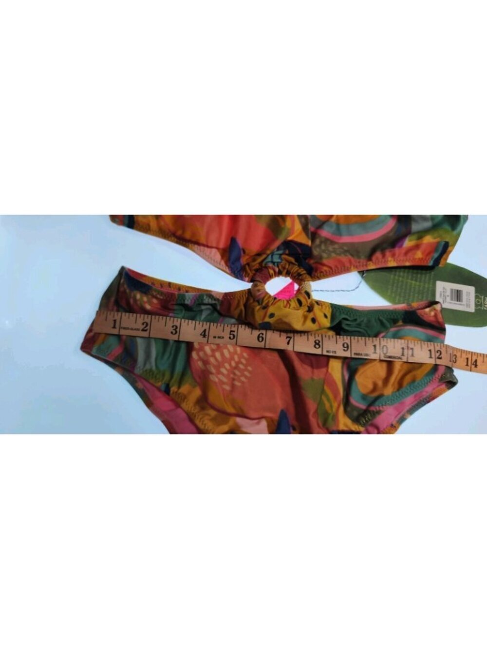 NWT Farm Rio Tropical One-Piece Swimsuit / Size Medium / Beading detail on strap - Picture 7 of 9